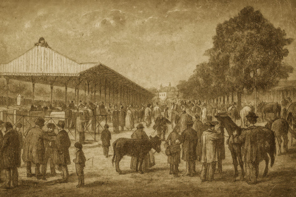 Paris Horse Market Drawing
